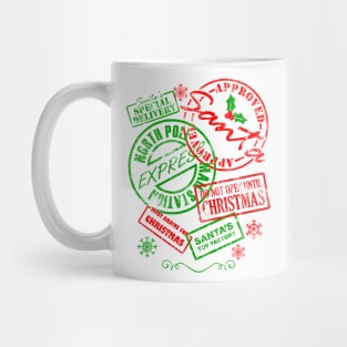 Funny Xmas Stamps Tag Christmas Stamps Funny Xmas Matching Mug